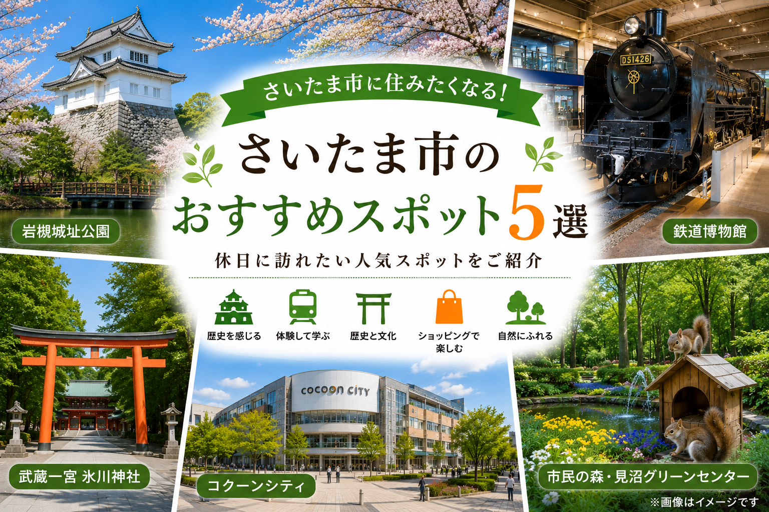さいたま市に住みたくなる！おすすめスポット5選！