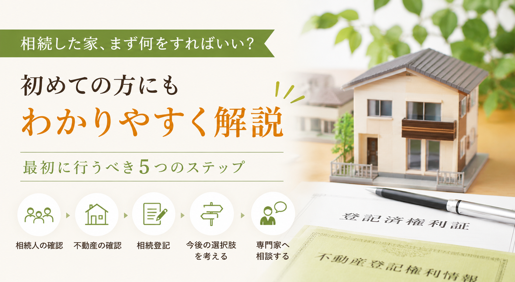相続した家、まず何すればいい？初めての方にも分かりやすく解説