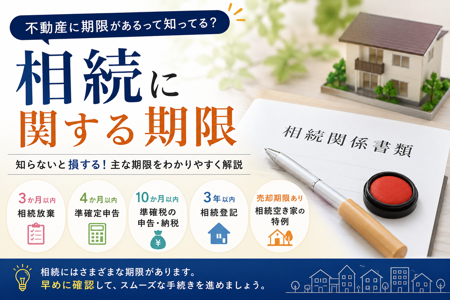 不動産に期限があるって知ってる？相続に関する期限について