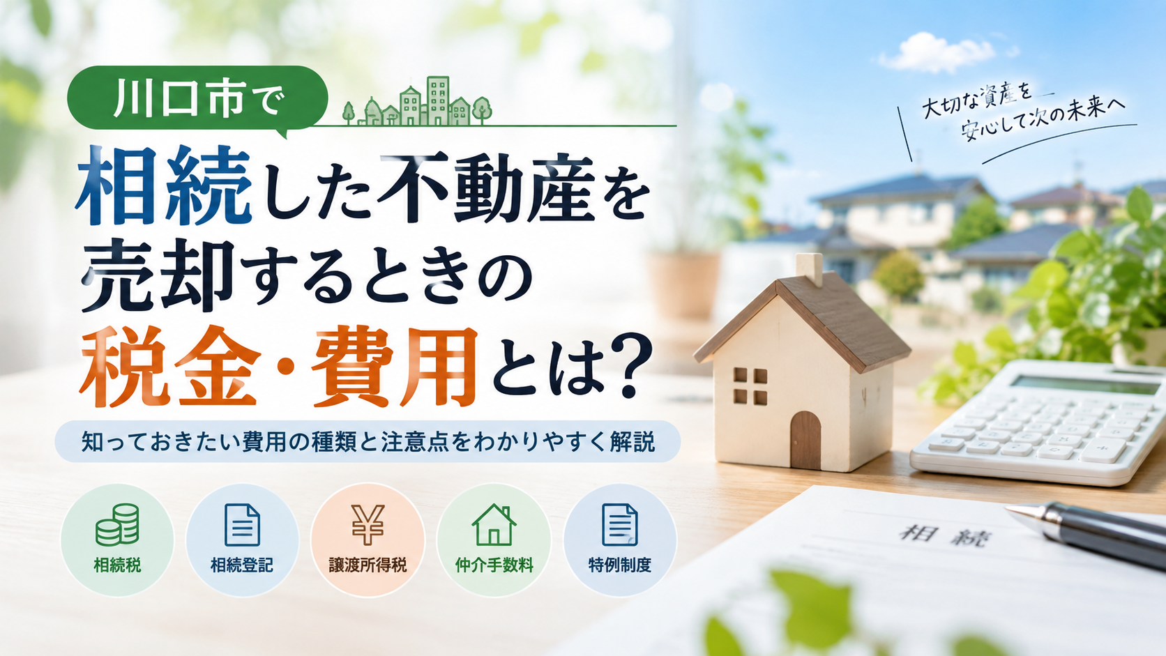 川口市で相続した不動産を売却するときの税金・費用とは？