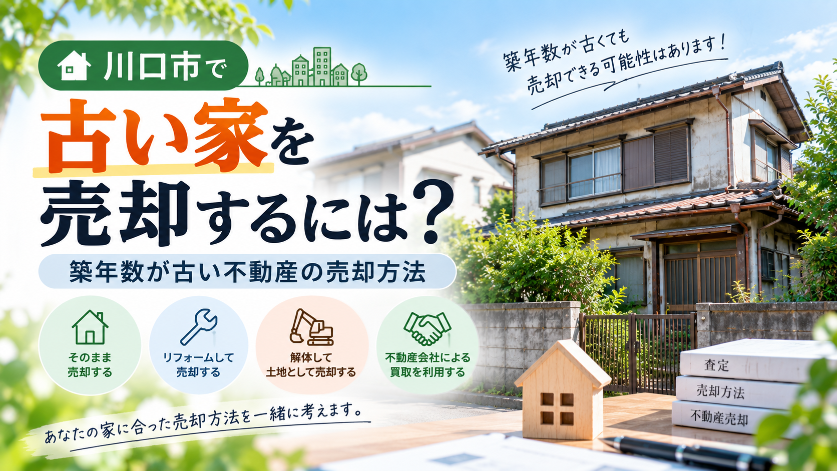 川口市で古い家を売却するには？築年数が古い不動産の売却方法