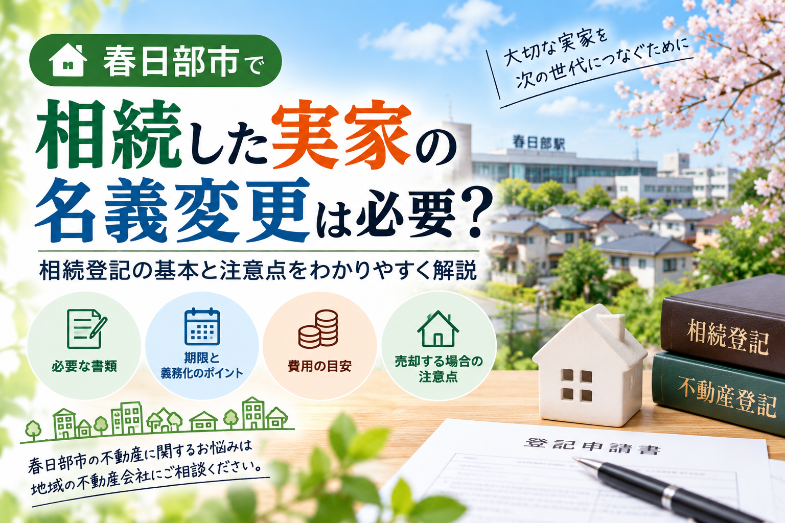 春日部市で相続した実家の名義変更は必要？相続登記の基本と注意点