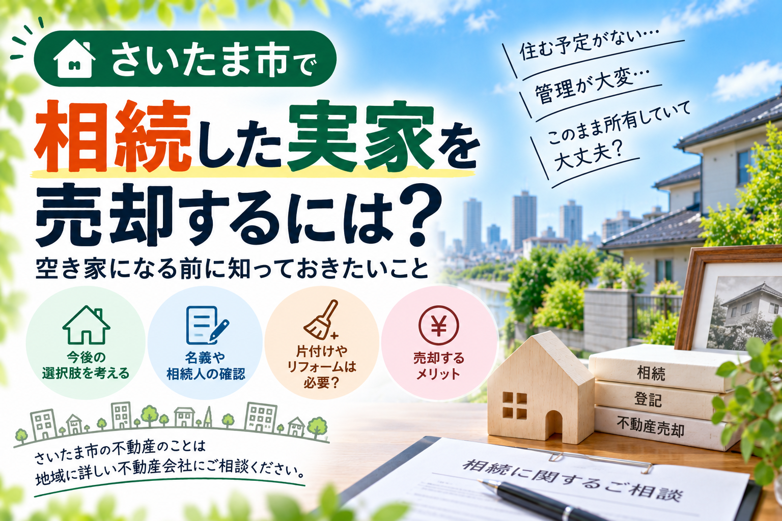 さいたま市で相続した実家を売却するには？空き家になる前に知っておきたいこと